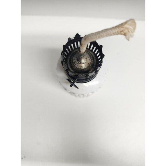 Heisey Milk Glass Hobnail Small Kerosene Oil Lamp 5” Vintage - Picture 7 of 7